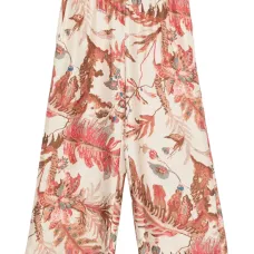 шелковые брюки с цветочным принтом