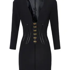 Платье мини с корсетом