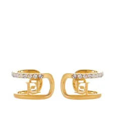 серьги-каффы с логотипом