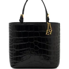 сумка-тоут с тиснением под кожу крокодила