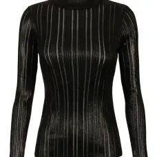 Полосатый джемпер с высоким воротником Полосатый джемпер с высоким воротником