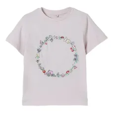 Футболка с цветочной вышивкой