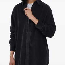 Вельветовая рубашка на пуговицах