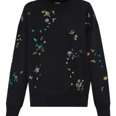 толстовка с цветочной вышивкой толстовка с цветочной вышивкой