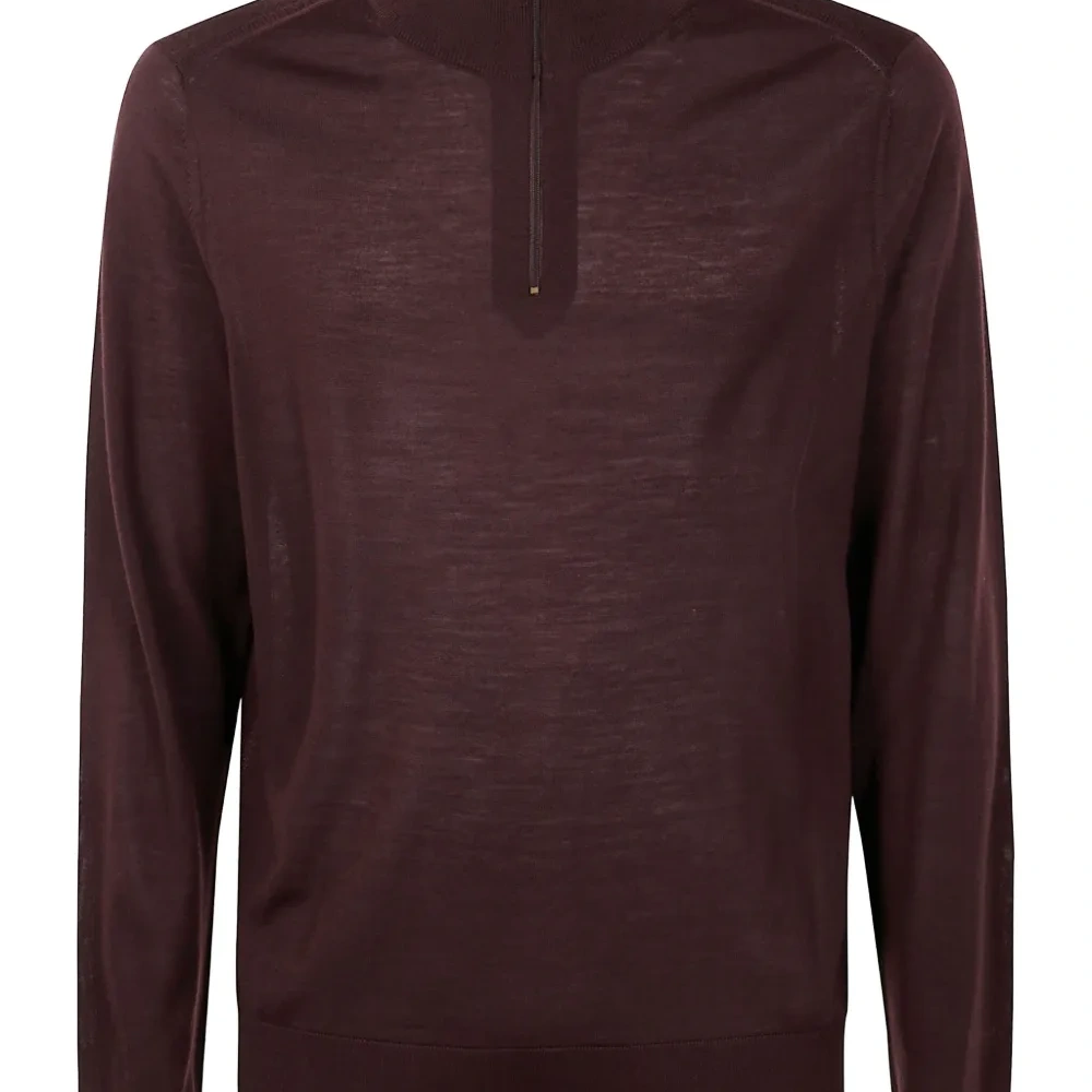 свитер на молнии с высоким воротником