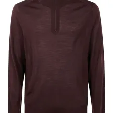 свитер на молнии с высоким воротником