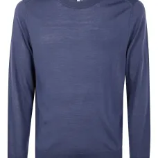 шерстяной свитер с круглым вырезом