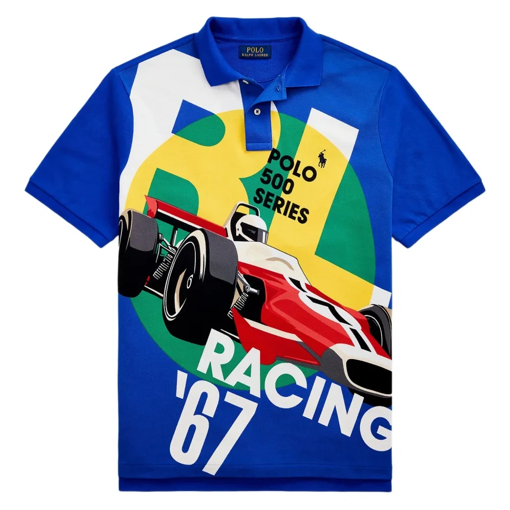 рубашка поло с графичным принтом