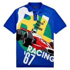 рубашка поло с графичным принтом