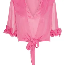 укороченная блузка с оборками