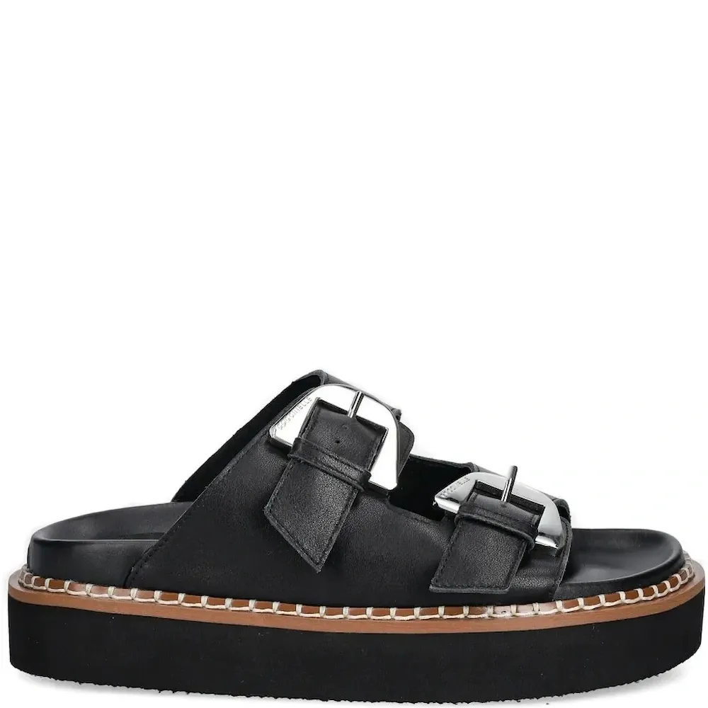 Сандалии на платформе с пряжкой