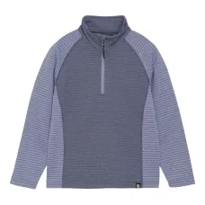 Топ с воротником на молнии и вставками в рубчик