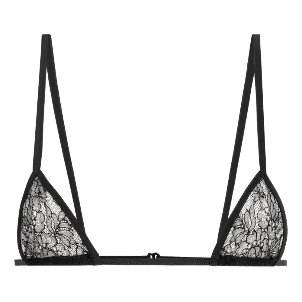 Бюстгальтер с треугольными чашками и кружевом