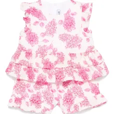 Комплект из топа и шортов с цветочным принтом Комплект из топа и шортов с цветочным принтом