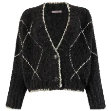 Кардиган на пуговицах с аргайл-узором