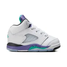 кроссовки Air Jordan 5 White/Grape Ice-New Emerald