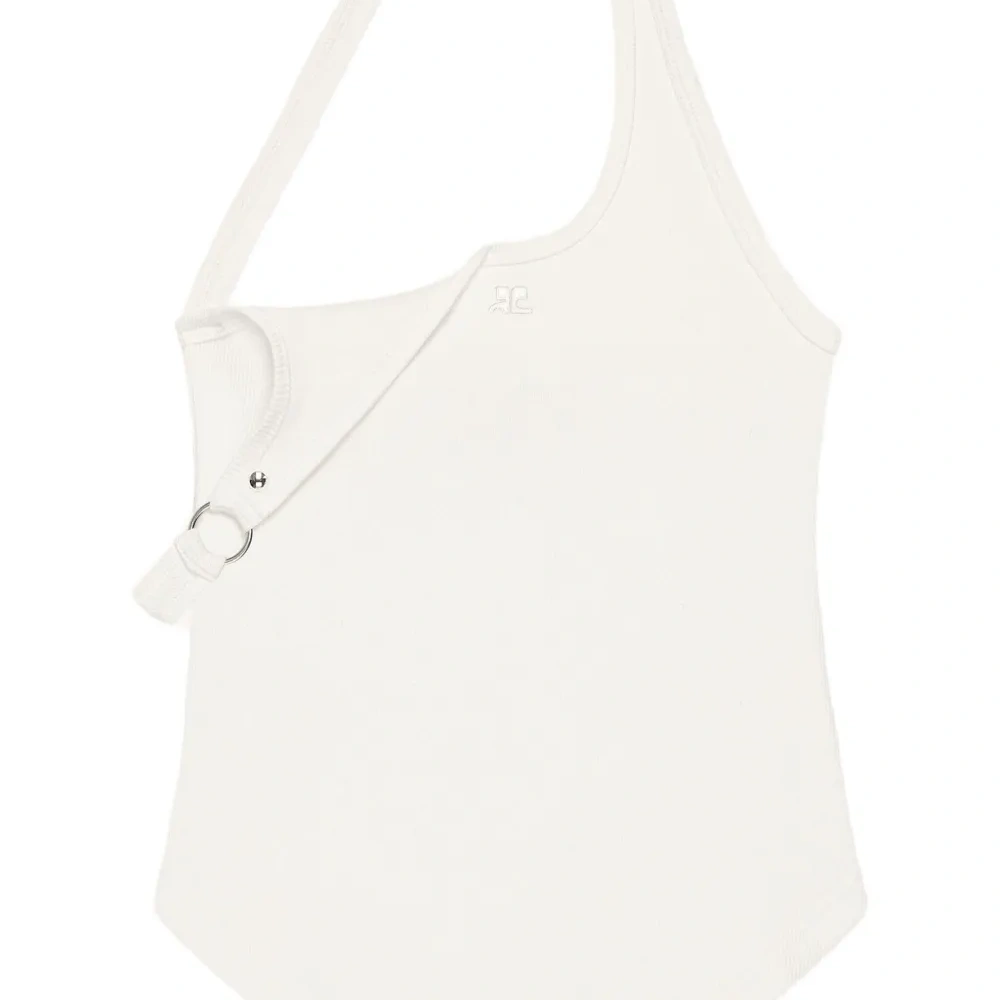 топ асимметричного кроя с вырезом халтер