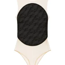 боди с сетчатой вставкой