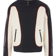 куртка на молнии со вставками