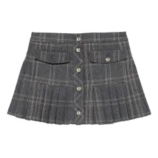 Плиссированная юбка мини в клетку