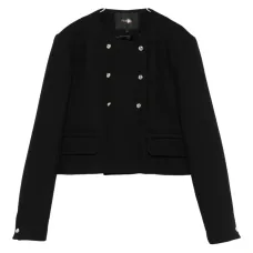 Укороченный двубортный пиджак Укороченный двубортный пиджак