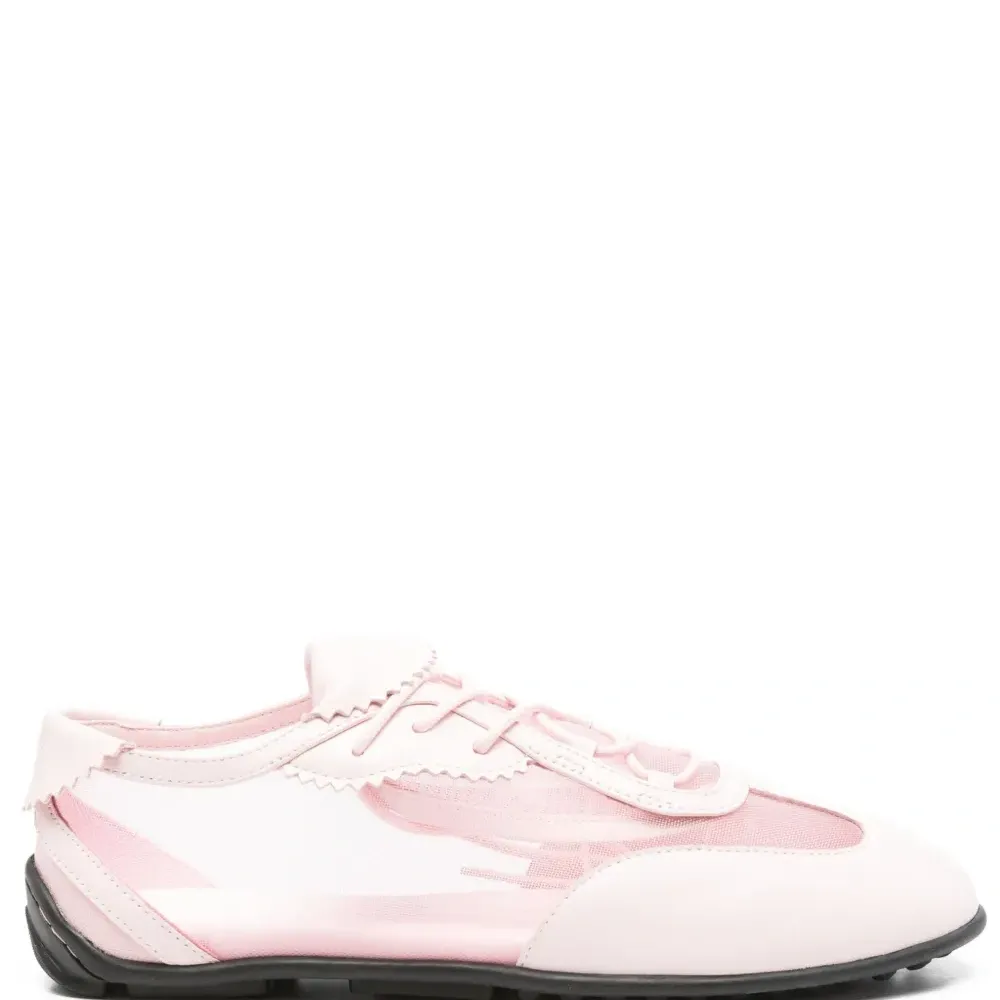 сетчатые кроссовки на шнуровке