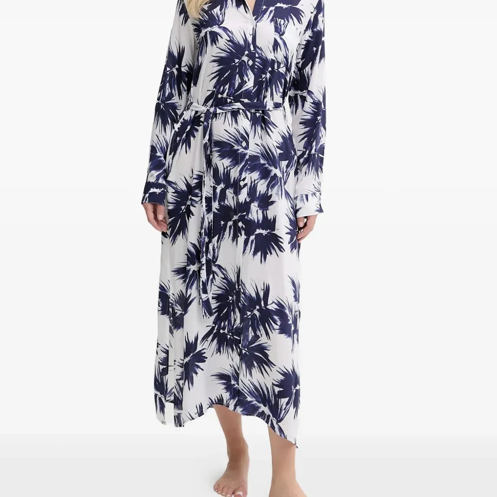 Платье-рубашка с цветочным принтом