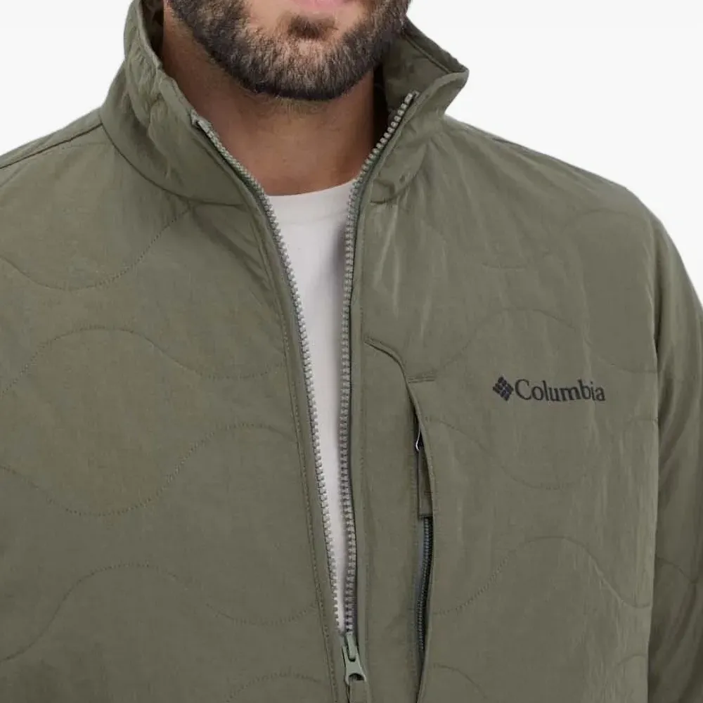 Стеганый пуховик на молнии