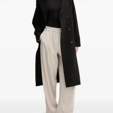 Двубортный тренч с поясом