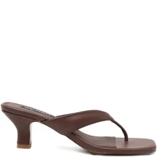 Босоножки с квадратным носком на каблуке 60 мм