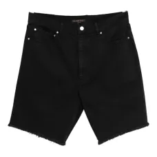 Джинсовые шорты с бахромой