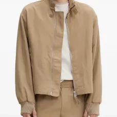 Куртка на молнии с манжетами в рубчик