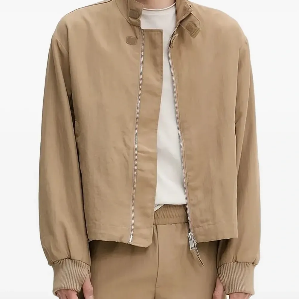 Куртка на молнии с манжетами в рубчик Куртка на молнии с манжетами в рубчик