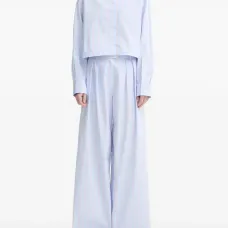 Укороченная рубашка в полоску