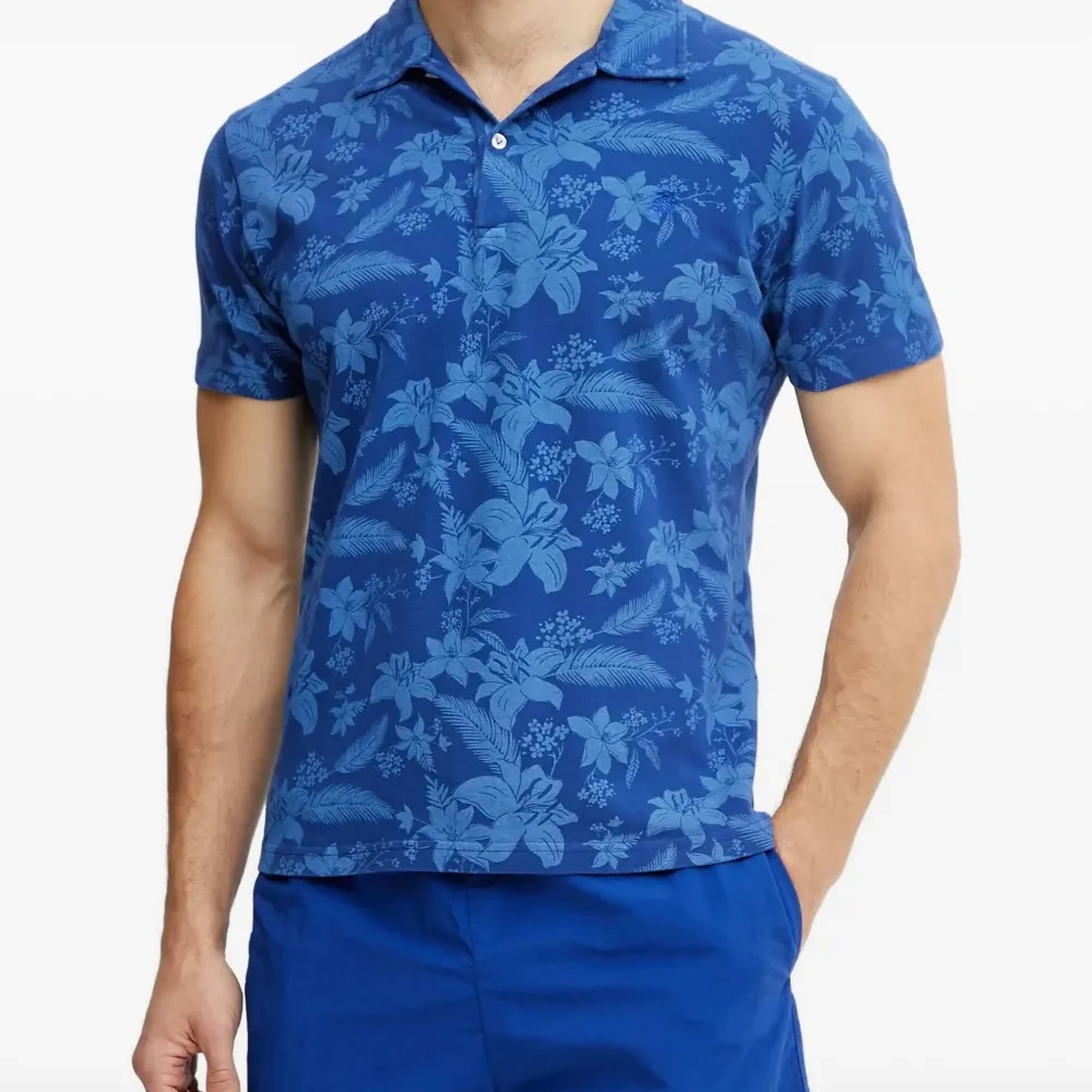 Рубашка поло с цветочным принтом