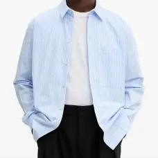 Полосатая рубашка с длинными рукавами