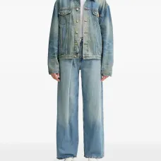 Джинсы со складками