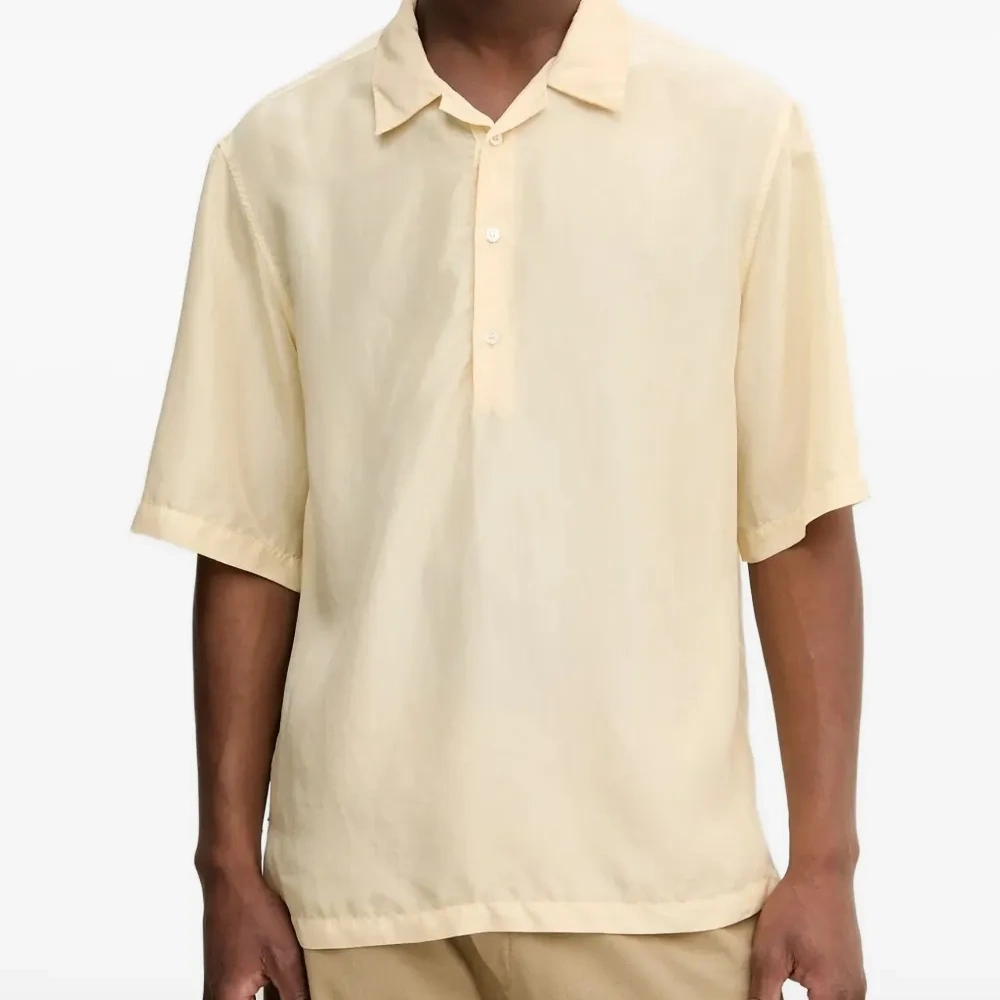 Шелковая рубашка поло с короткими рукавами