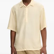 Шелковая рубашка поло с короткими рукавами