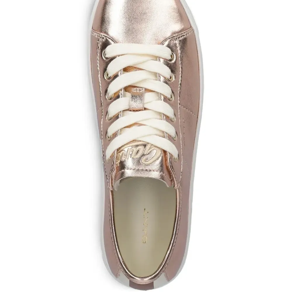 Кроссовки с эффектом металлик