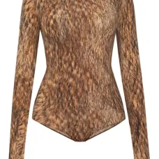 боди с анималистичным принтом