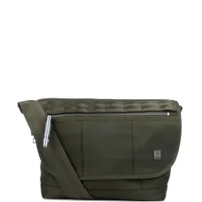 Сумка-мессенджер с нашивкой-логотипом