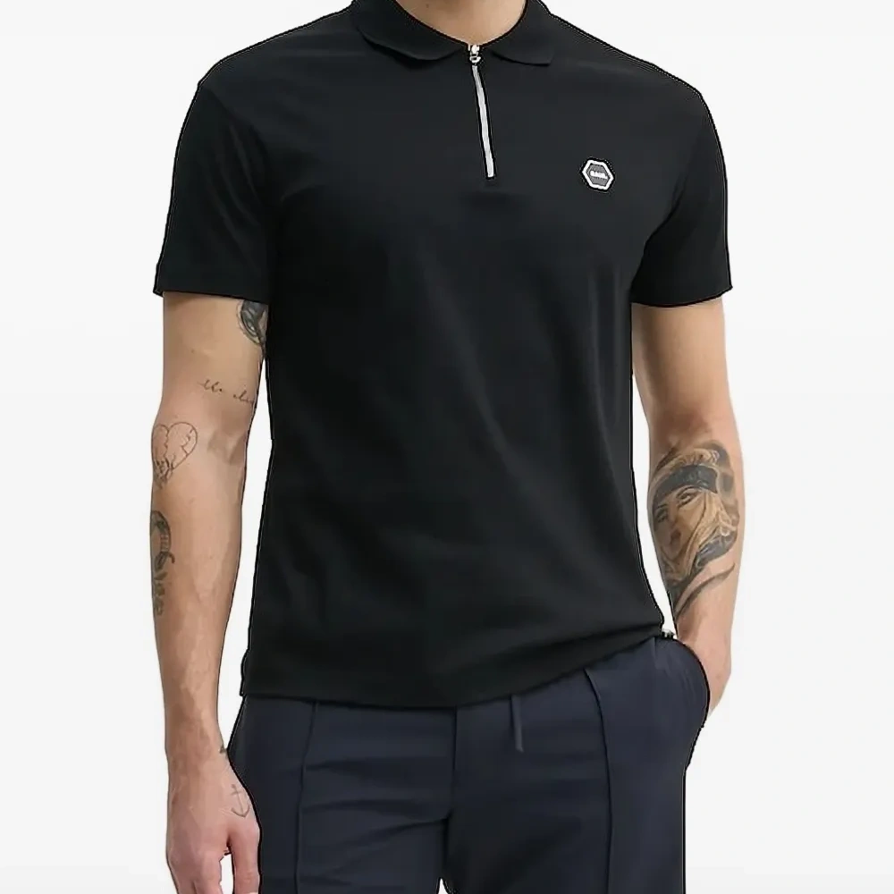 Рубашка поло с воротником на молнии