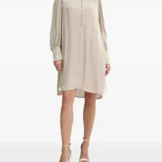 Платье мини с V-образным вырезом