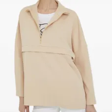 Топ с воротником на молнии