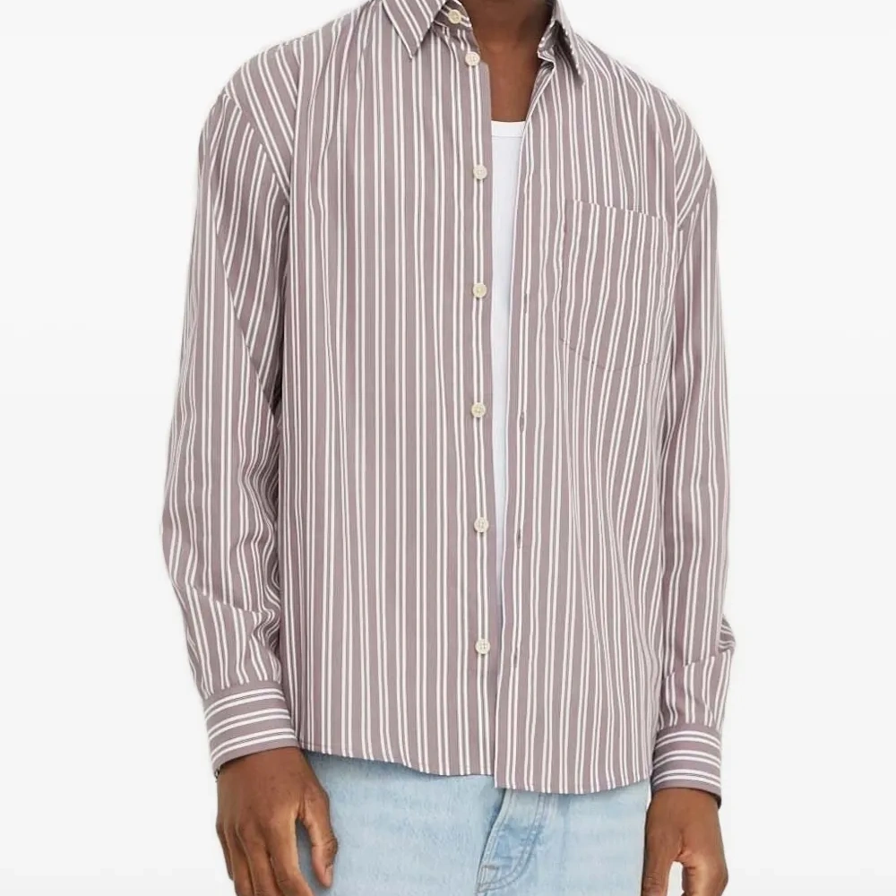 Полосатая рубашка с длинными рукавами