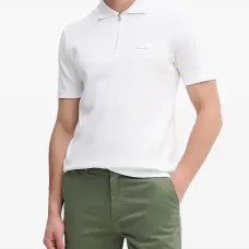 Рубашка поло с воротником на молнии и логотипом