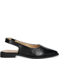 Балетки с заостренным носком и ремешком на пятке