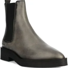 Сапоги с заостренным носком и эластичными вставками