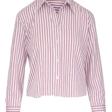 полосатая рубашка на пуговицах